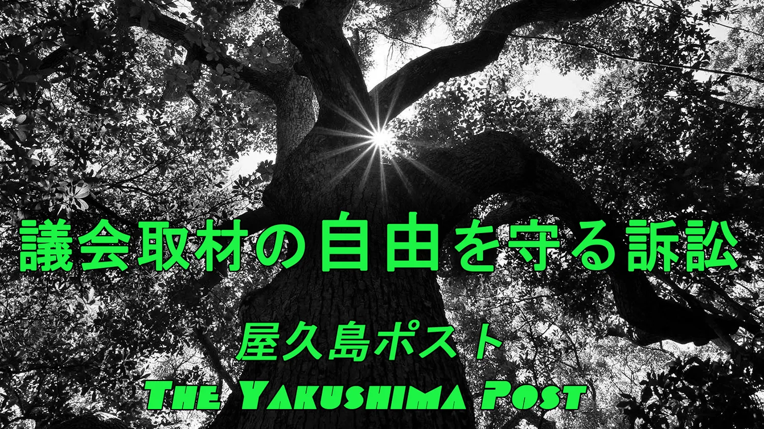 屋久島町議会議長の「内心」を問いただす証人尋問は見送り【議会取材の自由を守る訴訟】